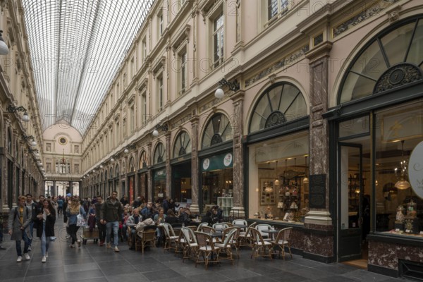 Brussels, Bruxelles, Royal Gallery Saint Hubert, one of the oldest covered shopping arcades in