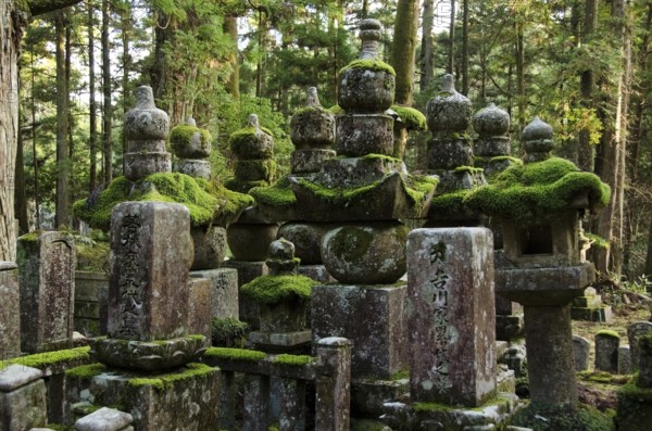 Okunoin cemetery at Mount Koya and Koya-san in Wakayama, Japan. World Heritage Site, Koya-san,