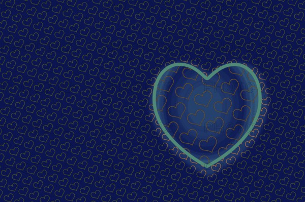 Elegant decorative heart pattern design for fabric, wallpaper, gift paper, banner, cover, poster,