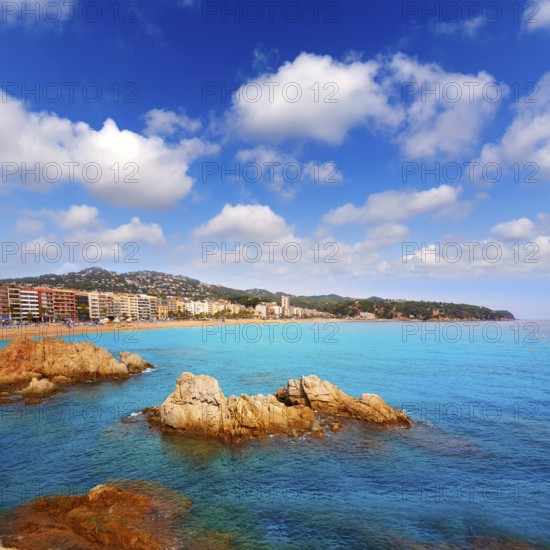 Costa Brava beach Lloret de Mar in Catalonia at Spain