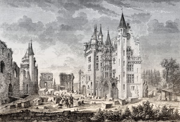 Restoration of the Château de Pierrefonds, commune of Pierrefonds, Oise département, France, 1862,