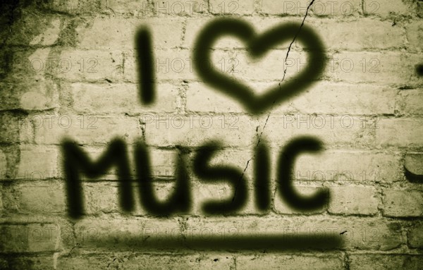 I Love Music Concept