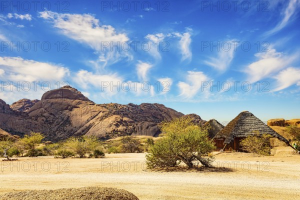Africa. Namibia. Spitzkoppe is a small picturesque rock massif in Namibia. Magnificent stone