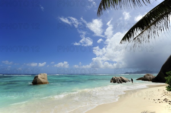 Anse Source d'Argent beach, Union Estate National Park, La Digue Island, the Seychelles, Indian