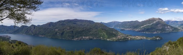 Landscape of Lake Como from mount Palagia