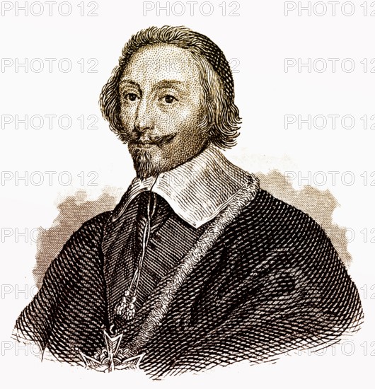 Portrait of Armand Jean du Plessis, cardinal-duc de Richelieu et de Fronsac, 1585 - 1642, a French