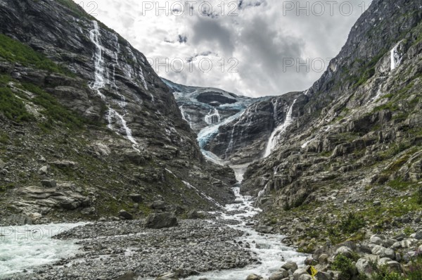 The Kjenndalsbreen is part of the Jostedalsbreen, one of the largest glaciers in Norway, and forms
