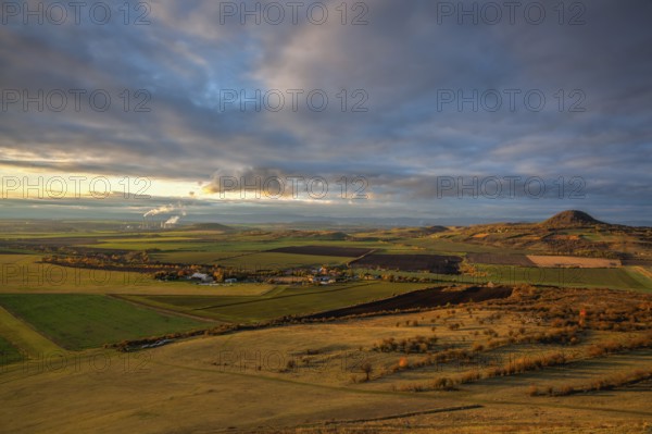 Amazing autumn view from Rana Hill in Central Bohemian Uplands, Czech Republic. Central Bohemian