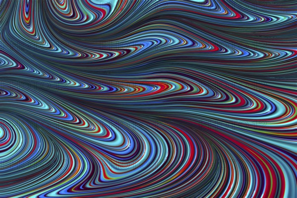 Abstract wavy background - computer-generated image. Fractal geometry: curved concentric waves like