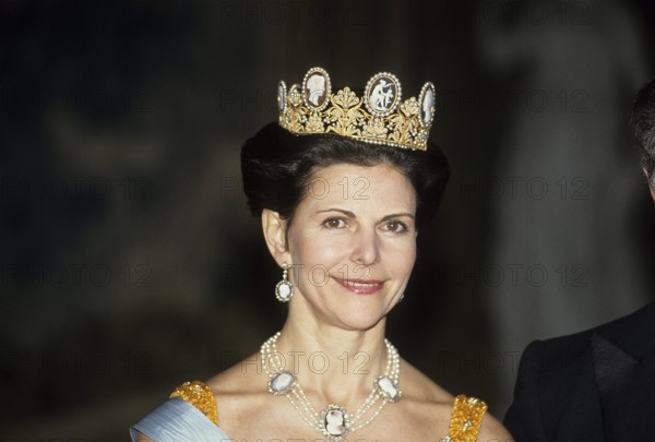 Queen Silvia of Sweden. Wife of the current king of Sweden, Carl XVI Gustaf. Pictured 1992 in the