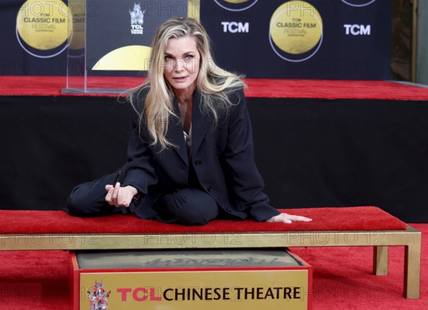 TCM Hosts Handprint And Footprint Ceremony Honoring Michelle Pfeiffer held at the TCL Chinese