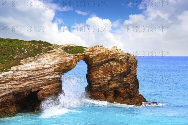 Playa las catedrales Catedrais beach in Ribadeo Galicia of Lugo Spain