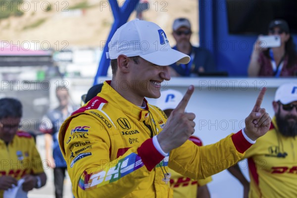 NTT INDYCAR SERIES driver, ALEX PALOU (10) of Barcelona, Spain, wins the pole for the Firestone