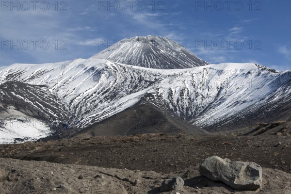 Beautiful volcanic landscape of Kamchatka Peninsula: Avachinsky Volcano, active volcano. Asia,