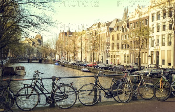 Spring evening in amsterdam