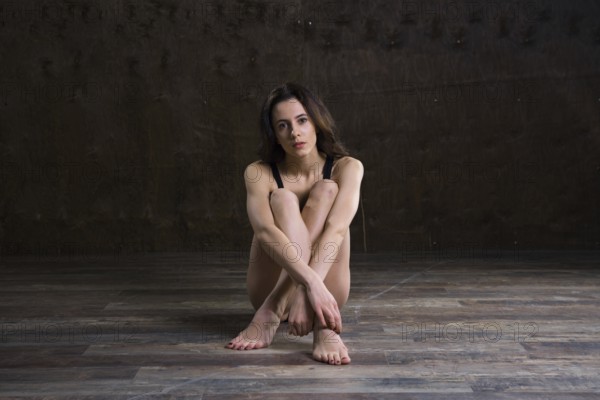 Abstract and stress emotional concept. depressed girl in lonely mood, theme of stressful. Sad woman