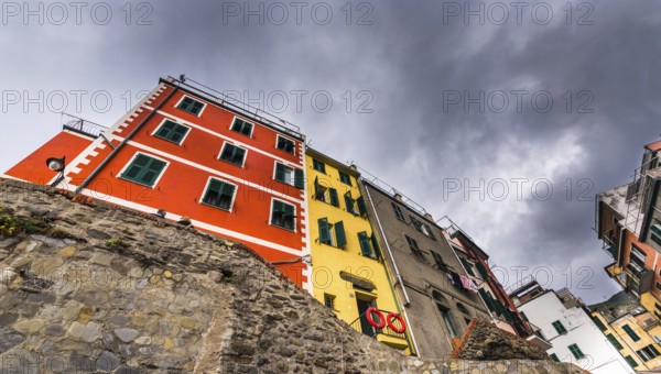 Picturesque and romantic village of Manarola with colourful houses at CinqueTerre, Liguria, Italy,