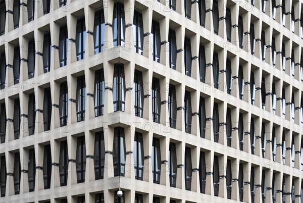 Old Town, Brussels Capital Region, Belgium, 06 05 2022, Rectangular windows of the ING