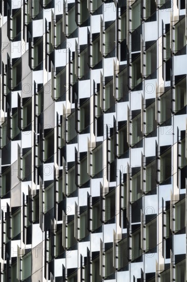 Brussels European Quarter, Belgium, March 15, 2023, Abstract patterns and lines of windows and