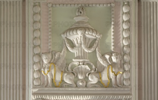 Brauweiler near Pulheim, abbey, prelature building, imperial hall, stucco detail above the