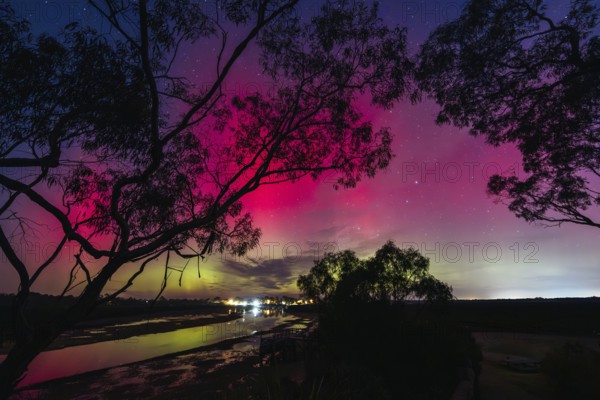MELBOURNE, AUSTRALIA, AUGUST 12: Increased solar activity results in the Aurora Australis being