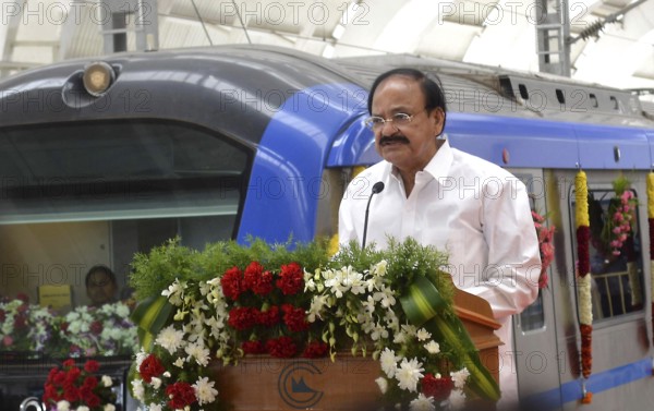 Union Minister for Urban Development, Venkaiah Naidu second stretch Metro Rail open for public in
