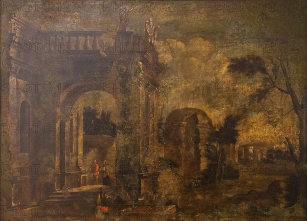 Ruins, 18th century, Pere Onofre Cotto, oil on canvas, Museu de Majorca, Palma, Majorca, Spain,