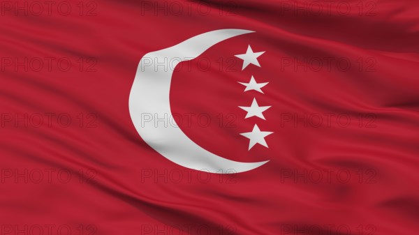 Anjouan City Flag, Country Comoros, Closeup View