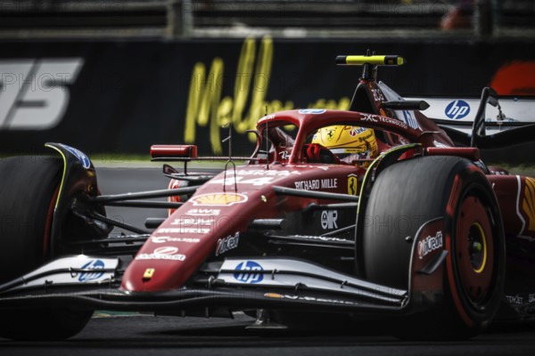 Lewis Hamilton of Great Britain drives the Scuderia Ferrari HP SF-25 during qualifying in the 2025