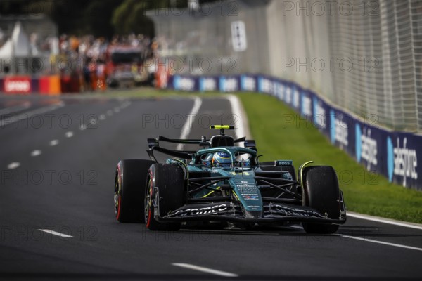 MELBOURNE, AUSTRALIA - MARCH 14: Fernando Alonso of Spain drives the Aston Martin Aramco F1 Team