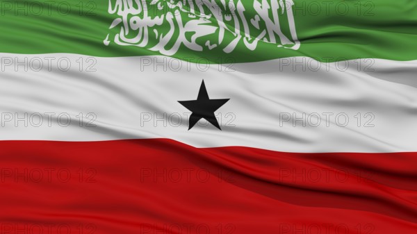 Closeup Somaliland Flag, Waving in the Wind, High Resolution
