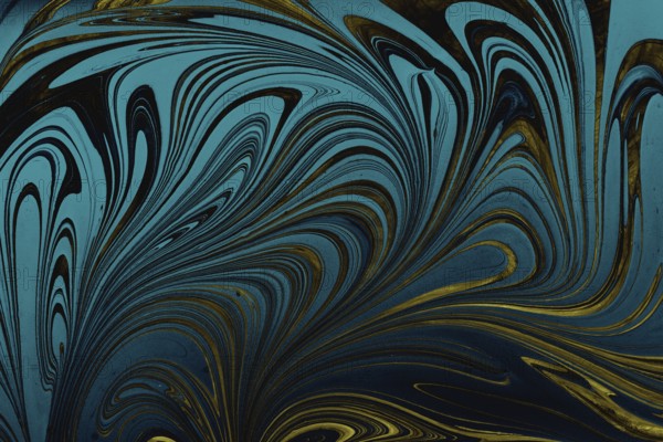 Ebru marbling handmade art, traditional Ebru technique. abstract background of marble liquid ink