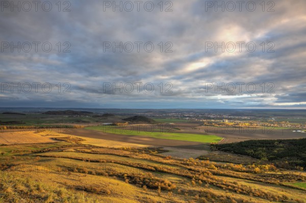 Amazing autumn view from Rana Hill in Central Bohemian Uplands, Czech Republic. Central Bohemian