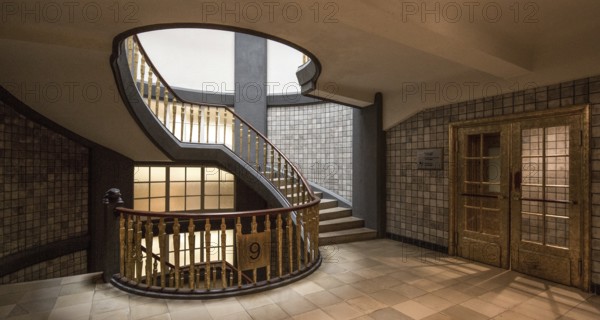 Hamburg, Kontorhaus MESSBERGHOF, built 1922-1924 by Hans and Oskar Gerson, penultimate floor of the