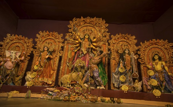 Durga puja festival, kolkata, west bengal, india, asia