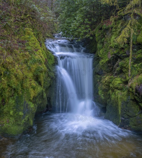 Geroldsau waterfall of the Grobbach stream south of the Geroldsau district of Baden-Baden in the