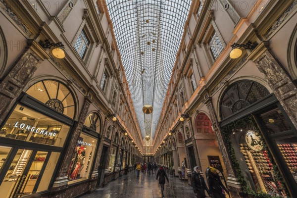 Brussels Old Town, Brussels Capital Region, Belgium, 12 06 2019 View over the Royal Galeries of