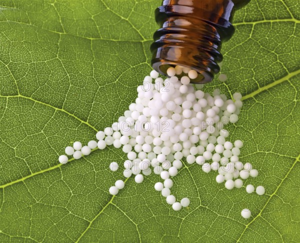 Globules for the treatment of diseases in gentle, alternative medicine. Tablets and medicines.
