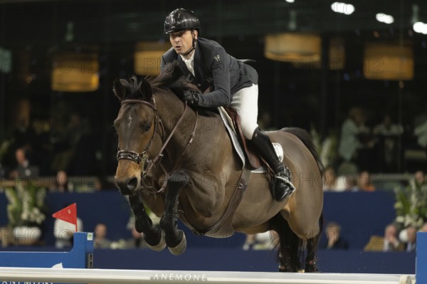 Julien Epaillard of France competes in 1.60m FEI Jumping World Cup at Jumping Amsterdam in