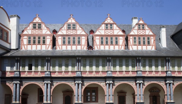 Inner Square of castle Weilburg, Hesse, Germany Weilburg, Germany, Europe