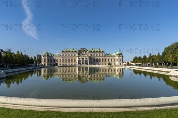 Vienna, Austria, 22 September, 2022: view of the Upper Belvedere Palace in downtown Vienna with