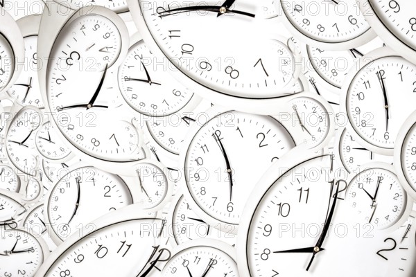 Droste effect background with infinite clock spiral. Abstract design for concepts related to time