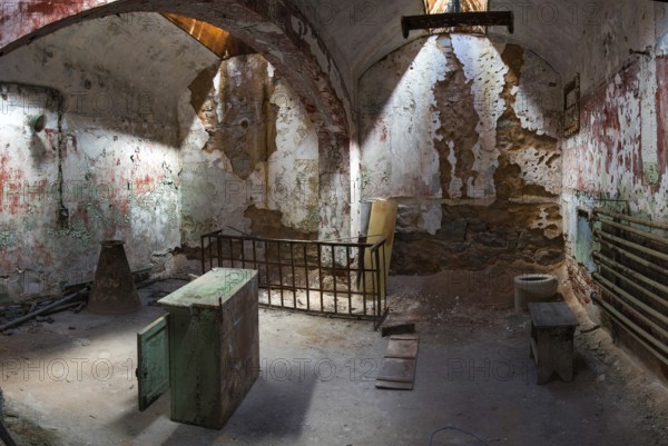 PHILADELPHIA, USA, AUGUST 15, 2022, Big cell in the Eastern State Penitentiary in Philadelphia,