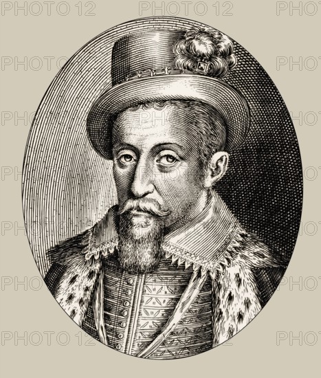 James VI and I, James Charles Stuart, 1566 – 1625, King of England, Scotland and Ireland, digitally