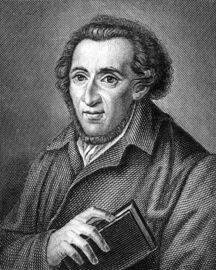 Moses Mendelssohn (1729-1786) on engraving from 1859. German Jewish philosopher. Engraved by