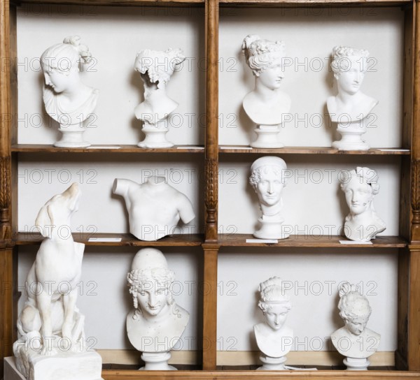 Possagno, Italy, August 2022: Antonio Canova collection. Classical sculptures in white marble