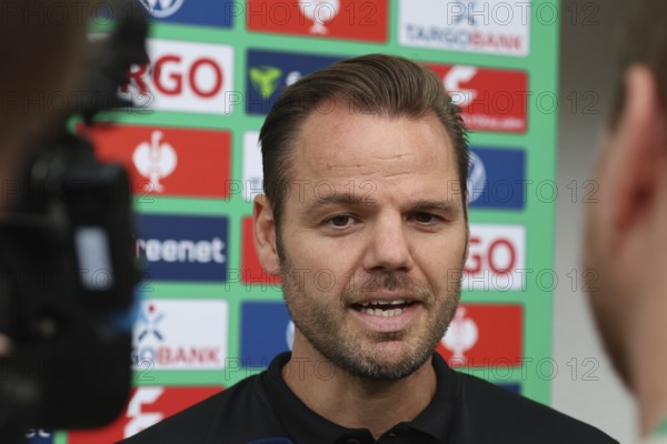 Mario Klotz (Head Coach FC 08 Villingen) at press conference, PK after the match for the DFB Cup