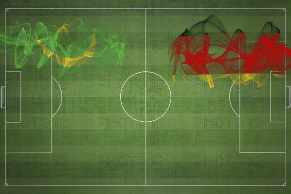Mauritania vs Germany Soccer Match, national colors, national flags, soccer field, football game,