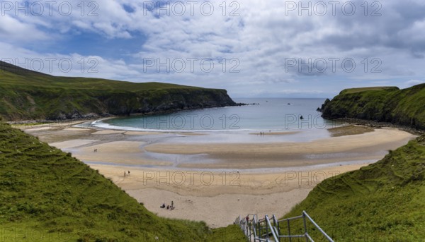 A view of the beautiful Silver Strand and horseshoe bay at Malin Beg on the Wild Atlantic Way of
