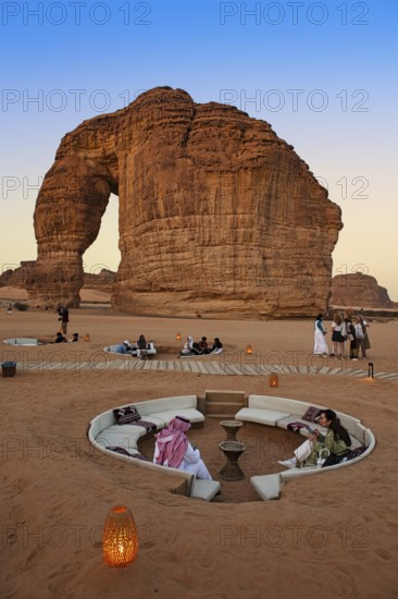 Jebel al Fil, elephant rock, sandstone, Al Ula, Saudi Arabia, Asia